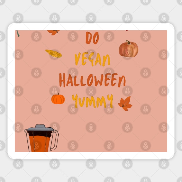 Vegan Halloween Magnet by Khala